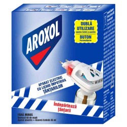 Aparat Electric Aroxol cu Rezerva Lichida Impotriva Tantarilor, 45 Nopti