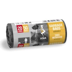 Saci Menajeri Ana Zaradna HDPE, 20 L, 50 Buc Saci Menajeri Ana Zaradna HDPE, 20 L, 50 Buc