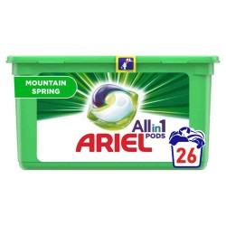 Detergent de Rufe Capsule Ariel All in One PODS Mountain Spring, 26 Spalari Detergent de Rufe Capsule Ariel All in One PODS Mountain Spring, 26 Spalari
