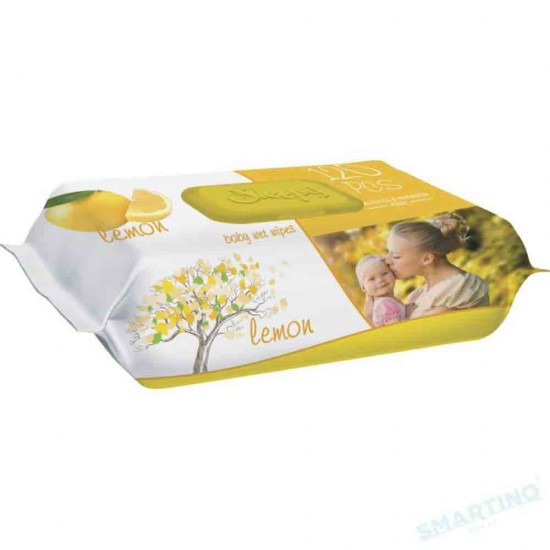 Servetele Umede cu Capac Sleepy Lemon, 120 Buc/Pachet