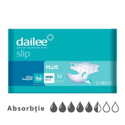 Scutece Adulti Dailee Slip Plus Marimea L/XL 120-160 cm, 28 Buc