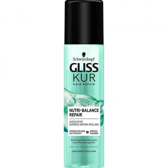 Balsam de Par Gliss Kur Fara Clatire, Nutri-Balance Express Repair, 200 ml