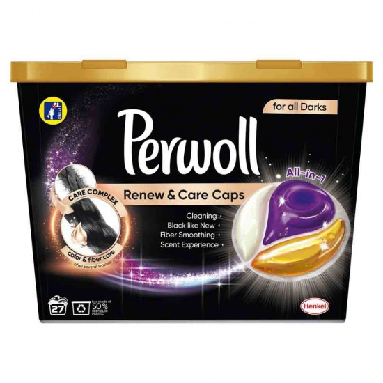 Detergent Capsule Perwoll Renew & Care, Black, 27 Spalari