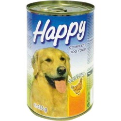 Conserva pentru Caini Happy, Carne de Pasare, 415 g