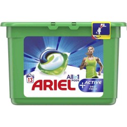 Detergent de Rufe Capsule Ariel All in One PODS Plus Active, 13 Spalari Detergent de Rufe Capsule Ariel All in One PODS Plus Active, 13 Spalari
