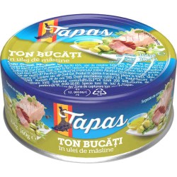 Ton in Ulei de Masline Tapas, 160 g