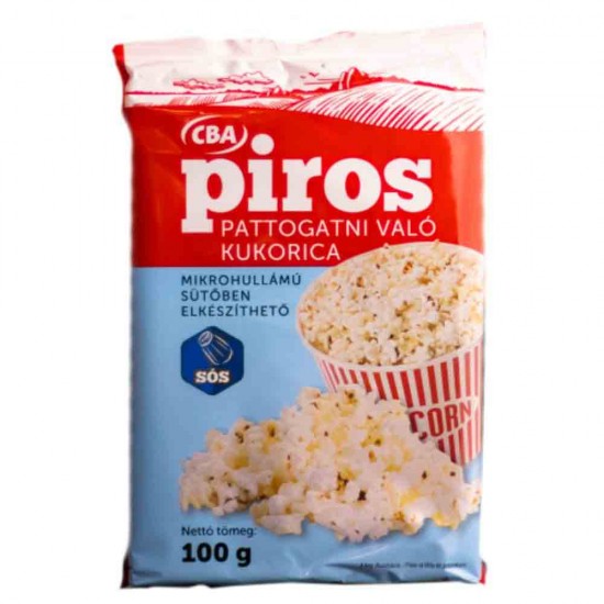 Popcorn Cba Piros cu Sare, 100 g