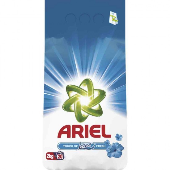 Detergent Pudra Ariel Touch of Lenor Fresh, 20 Spalari, 2 Kg