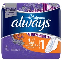 Absorbante Always Platinum Ultra Normal Plus, Cantitate 8 Buc/Pachet Absorbante Always Platinum Ultra Normal Plus, Cantitate 8 Buc/Pachet