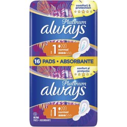 Absorbante Always Platinum Normal, Cantitate 16 Buc/Pachet Absorbante Always Platinum Normal, Cantitate 16 Buc/Pachet