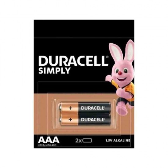 Set 2 Buc, Baterii Duracell Simply Alkaline LR03 (AAA) 1,5V