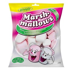 Marshmallow Gumate Woogie Alb si Roz, 200 g Marshmallow Gumate Woogie Alb si Roz, 200 g