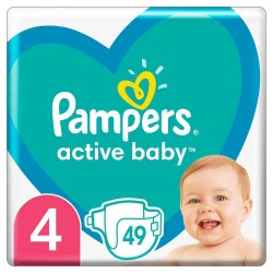 Scutece Pampers Active Baby-Dry Value Pack, Marimea 4, 49 Buc