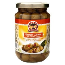 Masline Verzi Don Fernando Umplute cu Pasta de Paprica, 350 g