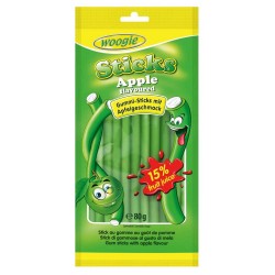 Batoane Gumate Woogie cu Aroma de Mere, 80 g Batoane Gumate Woogie cu Aroma de Mere, 80 g