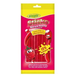 Batoane Gumate Woogie cu Aroma de Capsuni, 80 g Batoane Gumate Woogie cu Aroma de Capsuni, 80 g