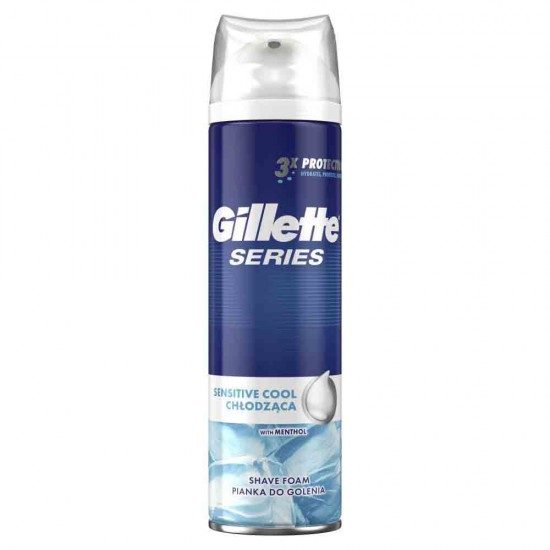 Spuma de Ras Gillette Series Cool Sensitive, 250 ml