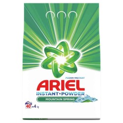 Detergent de Rufe Pudra Ariel Mountain Spring, 40 Spalari, 4 Kg