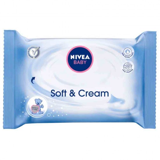 Servetele Umede Nivea Baby Soft & Cream, 63 Buc/Pachet