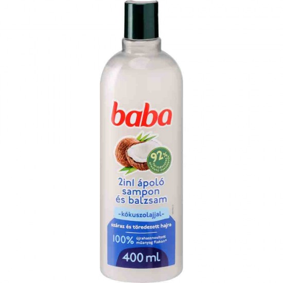 Sampon Baba cu Nuca de Cocos pentru Par Uscat, 400 ml