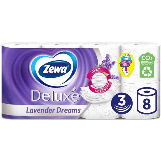 Hartie Igienica Zewa Deluxe Lavander, 3 Straturi, 8 Role/Bax