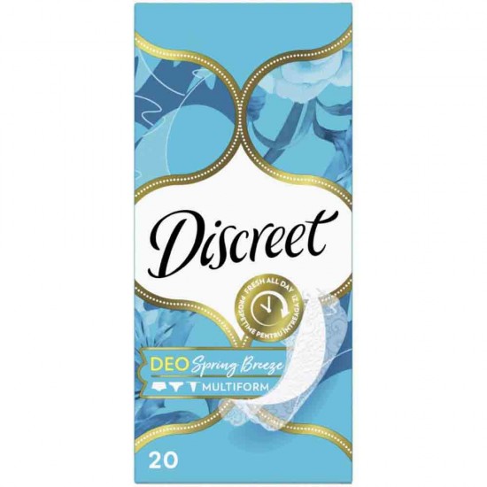 Absorbante Discreet Deo Spring Breeze, Cantitate 20 Buc/Pachet