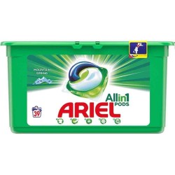 Detergent de Rufe Capsule Ariel All in One PODS Mountain Spring, 39 Spalari Detergent de Rufe Capsule Ariel All in One PODS Mountain Spring, 39 Spalari