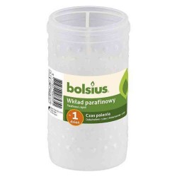 Candela Rezerva Bolsius 24 h Reumplere cu Parafina, Culoare Alb, 90 mm