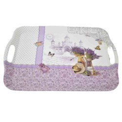 Tava din Plastic cu Maner, Lavanda, 423x291x30 mm