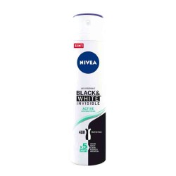 Deodorant Spray Nivea Women Black & White Invisible Active, 200 ml Deodorant Spray Nivea Women Black & White Invisible Active, 200 ml