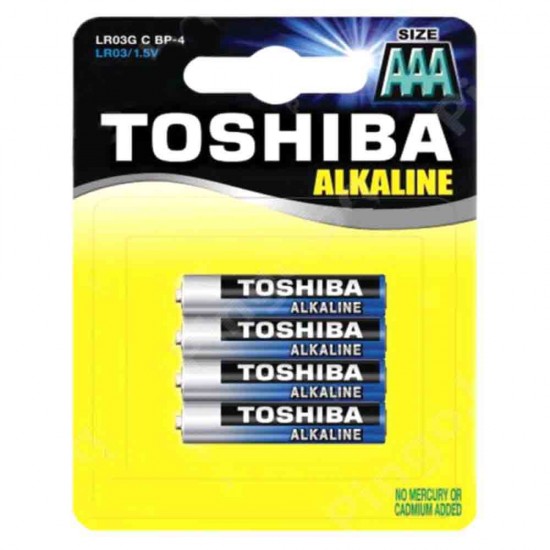 Set 4 Buc, Baterii Toshiba Alkaline LR3 AAA