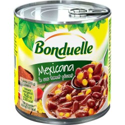 Fasole Rosie Boabe Bonduelle cu Porumb Dulce in Sos Tomat Picant Mexicana, 430 g