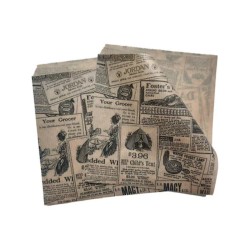 Coltare din Hartie Hamburger Model Ziar, Dimensiune 16.5x17 cm, Hartie Kraft MG Natur 50 g/m², 2000 Buc/Bax