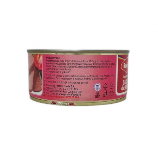 Conserva cu Carne de Porc Rodna, 300 g