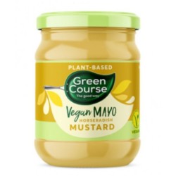 Sos de Maioneza Vegan Green Course cu Mustar si Hrean Vegan Mayo Horseradish Mustard, 240 g