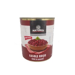 Fasole Rosie Boabe Naturos in Saramura, 800 g