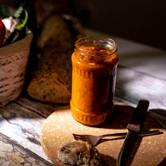 Borcan de Sticla 370 ML + Capac Color 12Buc/Bax