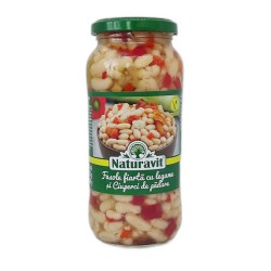 Fasole Alba Fiarta cu Legume si Ciuperci Naturavit, 580 ml