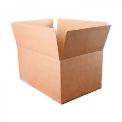 Set 25 Cutii din Carton Natur Ondulat in 3 Straturi, Dimensiune 220x175x155 mm, Cutie Clasica Tip CO3 pentru Ambalare si Depozitare