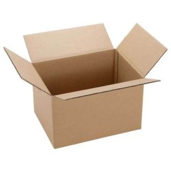 Set 25 Cutii din Carton Natur Ondulat in 3 Straturi, Dimensiune 390x190x200 mm, Cutie Clasica Tip CO3 pentru Ambalare si Depozitare