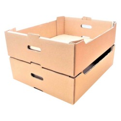 Ladita Mare pentru Fructe, Dimensiuni 600x400x130 mm, Culoare NATUR, 15 Buc /Set