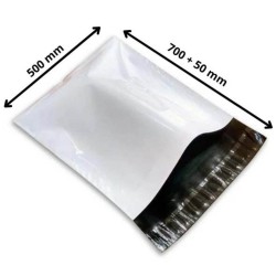 Set 50 de Plicuri Autoadezive, Dimensiune 500X700 + 50mm clapeta autoadeziva permanenta, 60 MIC