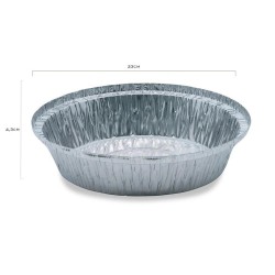 Forma de Copt Rotunda, Material Aluminiu, Dimensiuni 23x4.3 cm, Model S-803, 50 Buc/Set Forma de Copt Rotunda, Material Aluminiu, Dimensiuni 23x4.3 cm, Model S-803, 50 Buc/Set