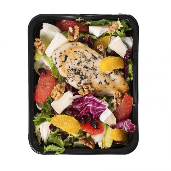 Set 300 Caserole Termosudabile din PP pentru Catering, Culoare Negre, Dimensiune 227x178x50 mm, 1 Compartiment