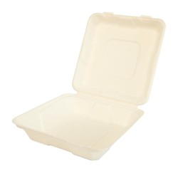 Set 250 Caserole Biodegradabile cu Capac pentru Meniu din Fibra Lemnoasa, Dimensiune 215x215x60 mm, 1 Compartiment Set 250 Caserole Biodegradabile cu Capac pentru Meniu din Fibra Lemnoasa, Dimensiune 215x215x60 mm, 1 Compartiment