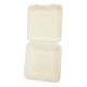 Set 250 Caserole Biodegradabile cu Capac pentru Meniu din Fibra Lemnoasa, Dimensiune 215x215x60 mm, 1 Compartiment