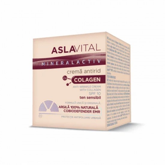 Crema Antirid Aslavital Mineralactiv cu Colegan SPF10