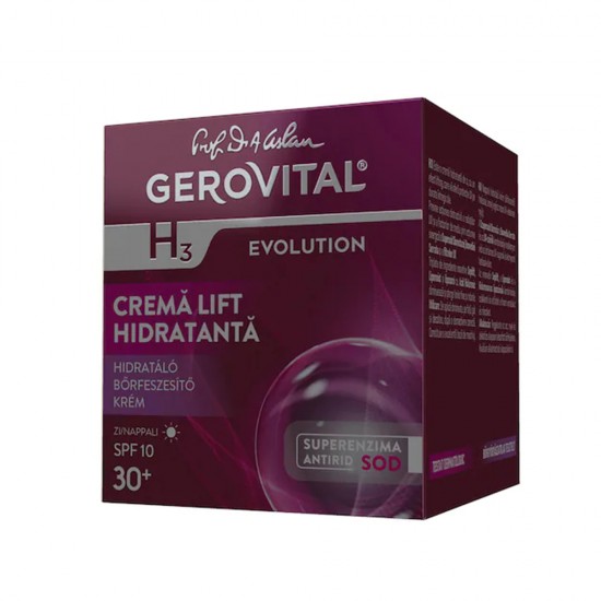 Crema Lift Hidratanta Gerovital H3 Evolution, de Zi cu SPF10, 50 ml