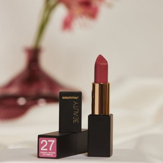 Ruj Cremos Gerovital Beauty cu Acid Hialuronic, 27 Zmeuriu Pudrat, 4 ml