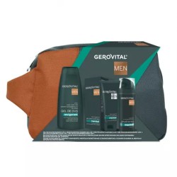 Set Cadou Gerovital Men, Balsam Dupa Ras, 100 ml + Spuma de Ras, 200 ml + Gel de dus, 400 ml